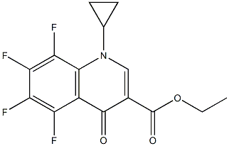 1-Cyclopropyl-5,6,7,8-tetrafluoro-4-oxo-1,4-dihydroquinoline-3-carboxylic acid ethyl ester 结构式