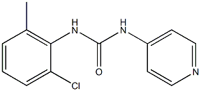 1-[(2-Chloro-6-methylphenyl)]-3-(pyridin-4-yl)urea 结构式