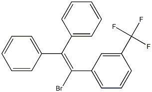 1-Bromo-2,2-diphenyl-1-[m-(trifluoromethyl)phenyl]ethene 结构式