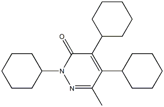 2,4,5-Tricyclohexyl-6-methylpyridazin-3(2H)-one 结构式