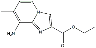 7-Methyl-8-aminoimidazo[1,2-a]pyridine-2-carboxylic acid ethyl ester 结构式