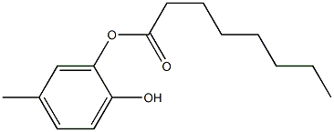 Octanoic acid 2-hydroxy-5-methylphenyl ester 结构式