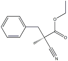 [R,(-)]-2-Cyano-2-methyl-3-phenylpropionic acid ethyl ester 结构式