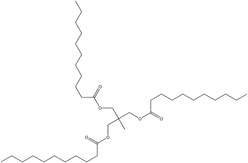 Diundecanoic acid 2-[(undecanoyloxy)methyl]-2-methyl-1,3-propanediyl ester 结构式