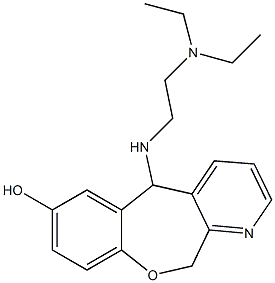 5,11-Dihydro-5-(2-diethylaminoethylamino)-7-hydroxy[1]benzoxepino[3,4-b]pyridine 结构式