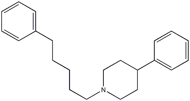 4-Phenyl-1-(5-phenylpentyl)piperidine 结构式