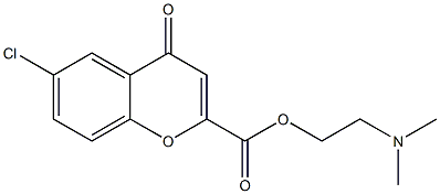 6-Chloro-4-oxo-4H-1-benzopyran-2-carboxylic acid [2-(dimethylamino)ethyl] ester 结构式