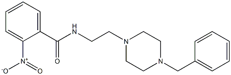 2-Nitro-N-[2-(4-benzyl-1-piperazinyl)ethyl]benzamide 结构式