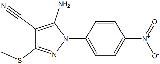 5-Amino-3-methylthio-1-(4-nitrophenyl)-1H-pyrazole-4-carbonitrile 结构式