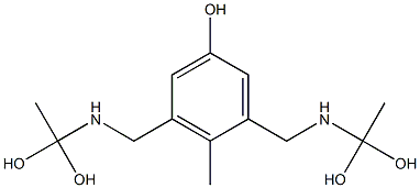 3,5-Bis[[(1,1-dihydroxyethyl)amino]methyl]-4-methylphenol 结构式