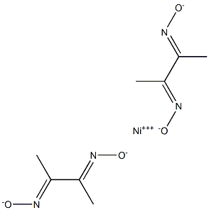 Nickel bis(dimethylglyoxime) 结构式