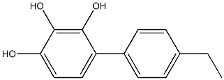 4-(4-Ethylphenyl)benzene-1,2,3-triol 结构式