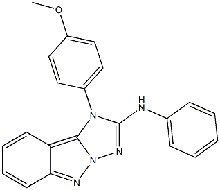 1-(4-Methoxyphenyl)-2-phenylamino-1H-[1,2,4]triazolo[1,5-b]indazole 结构式