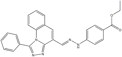 4-[2-[[1-Phenyl[1,2,4]triazolo[4,3-a]quinolin-4-yl]methylene]hydrazino]benzoic acid ethyl ester 结构式
