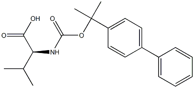 N-[1-(4-Biphenylyl)-1-methylethoxycarbonyl]-L-valine 结构式