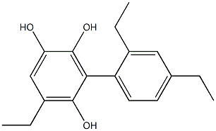 5-Ethyl-3-(2,4-diethylphenyl)benzene-1,2,4-triol 结构式