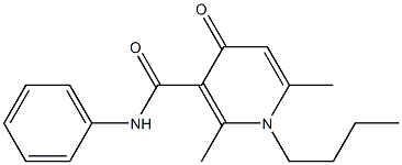 N-Phenyl-1-butyl-2,6-dimethyl-4-oxo-1,4-dihydro-3-pyridinecarboxamide 结构式