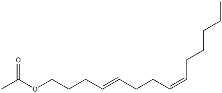 (4E,8Z)-1-Acetoxy-4,8-tetradecadiene 结构式