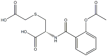 S-(Carboxymethyl)-N-(2-acetyloxybenzoyl)-L-cysteine 结构式