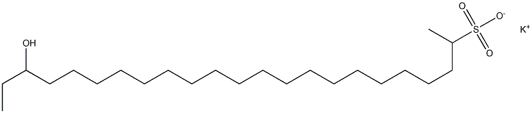 21-Hydroxytricosane-2-sulfonic acid potassium salt 结构式