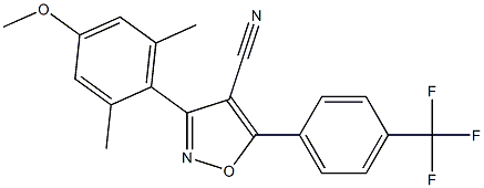 5-(4-Trifluoromethylphenyl)-3-(2,6-dimethyl-4-methoxyphenyl)-isoxazole-4-carbonitrile 结构式