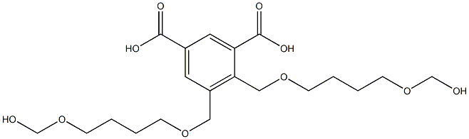 4,5-Bis(8-hydroxy-2,7-dioxaoctan-1-yl)isophthalic acid 结构式