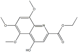 4-Hydroxy-5,6,8-trimethoxy-2-quinolinecarboxylic acid ethyl ester 结构式