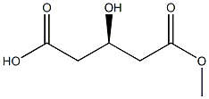 [R,(-)]-3-Hydroxyglutaric acid hydrogen 1-methyl ester 结构式