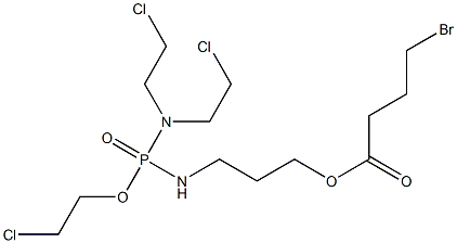 N,N-Bis(2-chloroethyl)-N'-[3-[(4-bromobutyryl)oxy]propyl]diamidophosphoric acid 2-chloroethyl ester 结构式