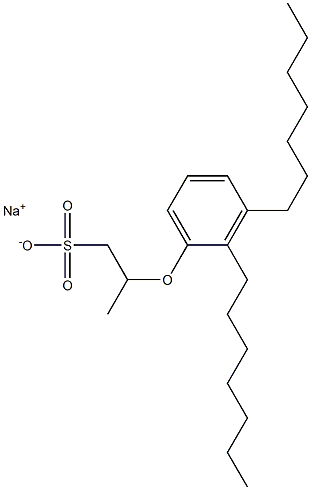 2-(2,3-Diheptylphenoxy)propane-1-sulfonic acid sodium salt 结构式