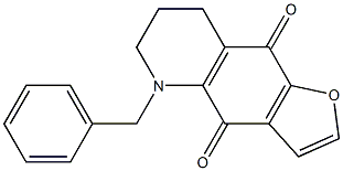 5,6,7,8-Tetrahydro-5-benzylfuro[2,3-g]quinoline-4,9-dione 结构式