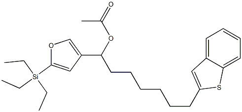 Acetic acid 1-[5-(triethylsilyl)-3-furyl]-7-(benzo[b]thiophen-2-yl)heptyl ester 结构式