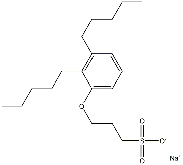 3-(2,3-Dipentylphenoxy)propane-1-sulfonic acid sodium salt 结构式