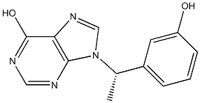 9-[(S)-1-(3-Hydroxyphenyl)ethyl]-9H-purin-6-ol 结构式