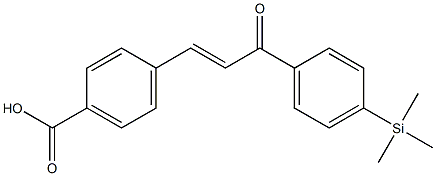 4-[(E)-3-(4-Trimethylsilylphenyl)-3-oxo-1-propenyl]benzoic acid 结构式