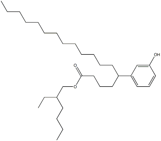 5-(3-Hydroxyphenyl)stearic acid 2-ethylhexyl ester 结构式