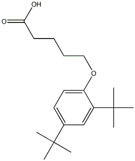 5-(2,4-Di-tert-butylphenoxy)pentanoic acid 结构式