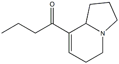 (+)-1-(1,2,3,5,6,8a-Hexahydroindolizin-8-yl)-1-butanone 结构式