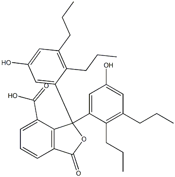 1,3-Dihydro-1,1-bis(5-hydroxy-2,3-dipropylphenyl)-3-oxoisobenzofuran-7-carboxylic acid 结构式