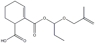 1-Cyclohexene-2,3-dicarboxylic acid hydrogen 2-[1-(methallyloxy)propyl] ester 结构式