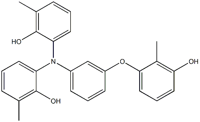 N,N-Bis(2-hydroxy-3-methylphenyl)-3-(3-hydroxy-2-methylphenoxy)benzenamine 结构式