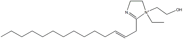 1-Ethyl-1-(2-hydroxyethyl)-2-(2-tetradecenyl)-2-imidazoline-1-ium 结构式