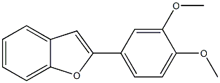 2-(3,4-Dimethoxyphenyl)benzofuran 结构式