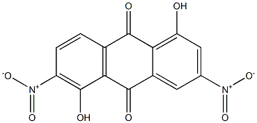 1,5-Dihydroxy-3,6-dinitroanthraquinone 结构式