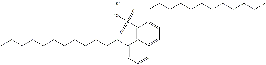 2,8-Didodecyl-1-naphthalenesulfonic acid potassium salt 结构式