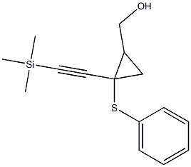 1-Phenylthio-1-(trimethylsilylethynyl)-2-(hydroxymethyl)cyclopropane 结构式