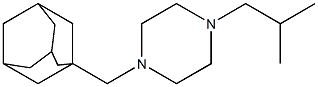 1-Isobutyl-4-(1-adamantylmethyl)piperazine 结构式