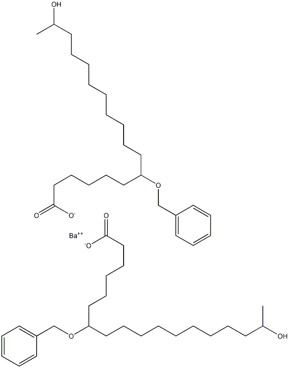 Bis(7-benzyloxy-17-hydroxystearic acid)barium salt 结构式