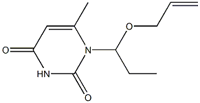 1-[1-(2-Propenyloxy)propyl]-6-methyluracil 结构式