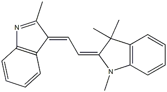 2,3-Dihydro-1,3,3-trimethyl-2-[2-(2-methyl-3H-indol-3-ylidene)ethylidene]-1H-indole 结构式